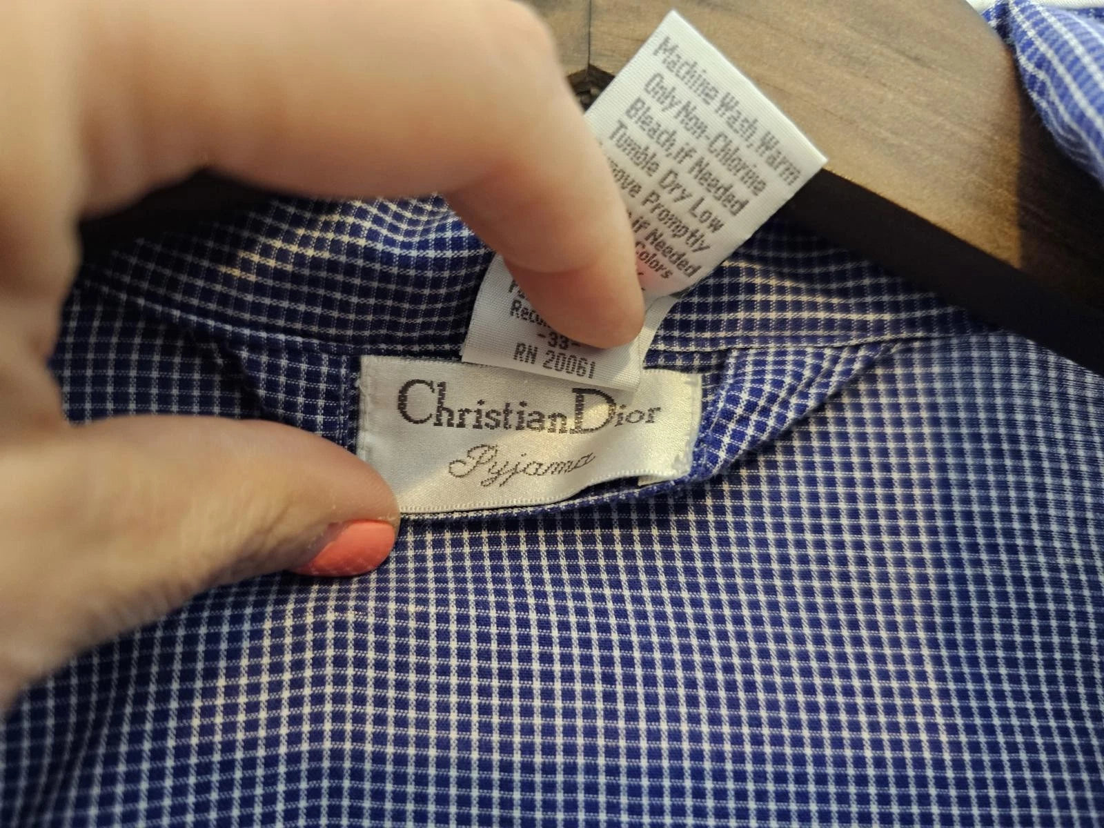 Christian Dior Pajamas Blue Mens Size L Set