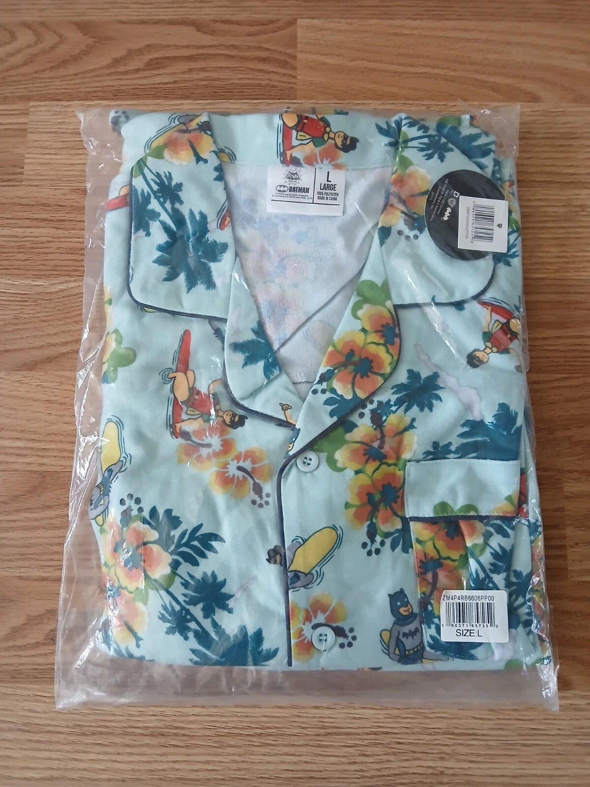 Batman with Hawaiian Print Men's Pajama Set, Size L, New with Tags