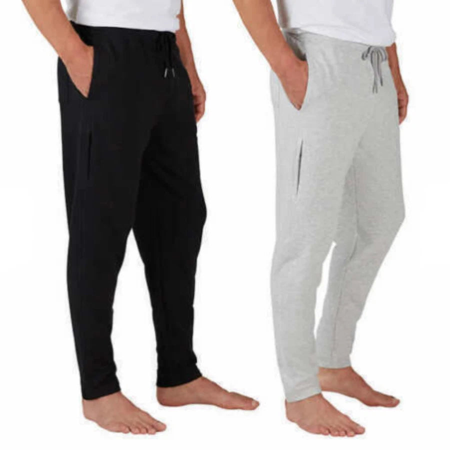 EDDIE BAUER MEN'S 2 PK LOUNGE SLEEPWEAR  PANTS, BLACK/GRAY, 2XL