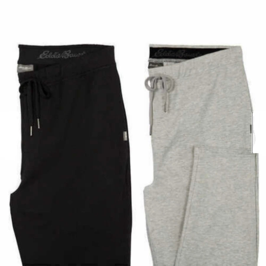 EDDIE BAUER MEN'S 2 PK LOUNGE SLEEPWEAR  PANTS, BLACK/GRAY, 2XL