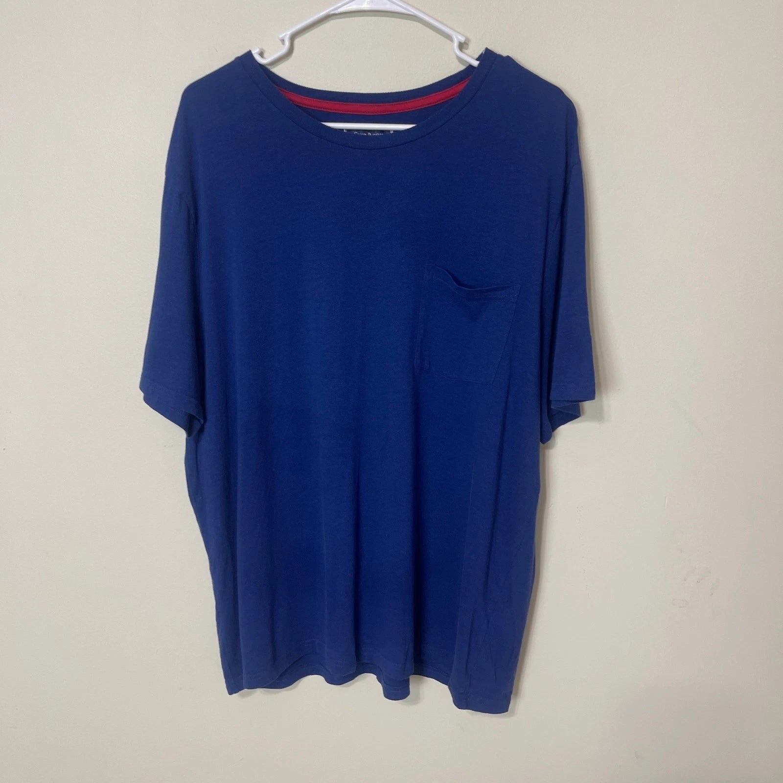 Club Room Men's Blue Cotton Short Sleeve Stretch Shirt Pajama Set XXL