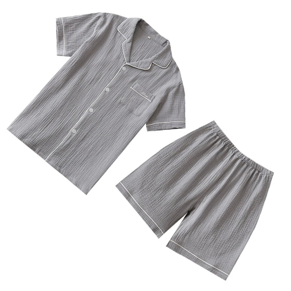 Men Sleepwear Pajama Set Short Sleeve Sleepwear Men Pajama Short Men