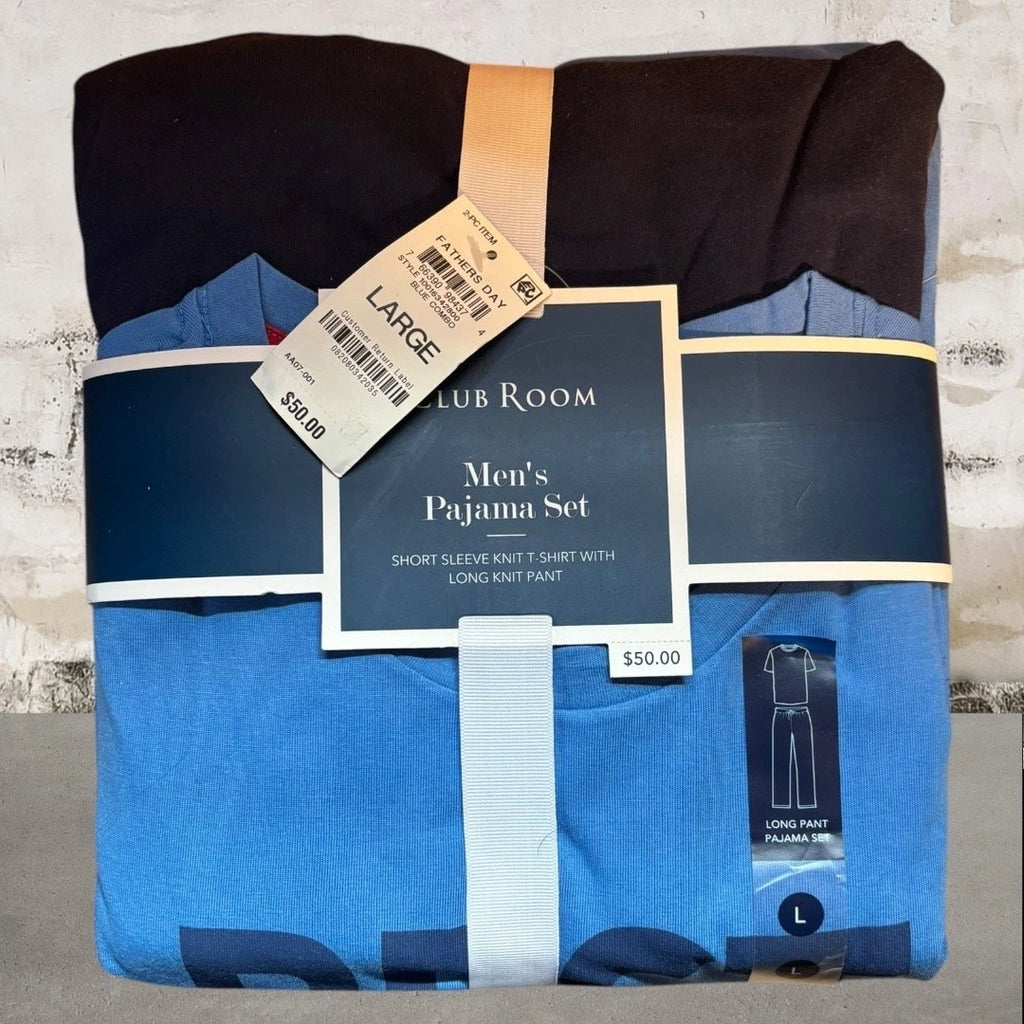 Club Room NWT Mens Best Dad Ever Graphic Knit Pajama Gift Set Large