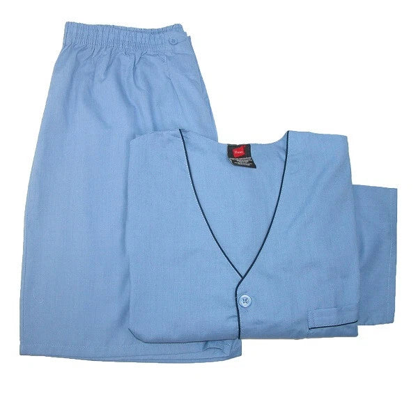 Hanes Men's Short Sleeve Short Leg Classics Woven Pajama Set Small
