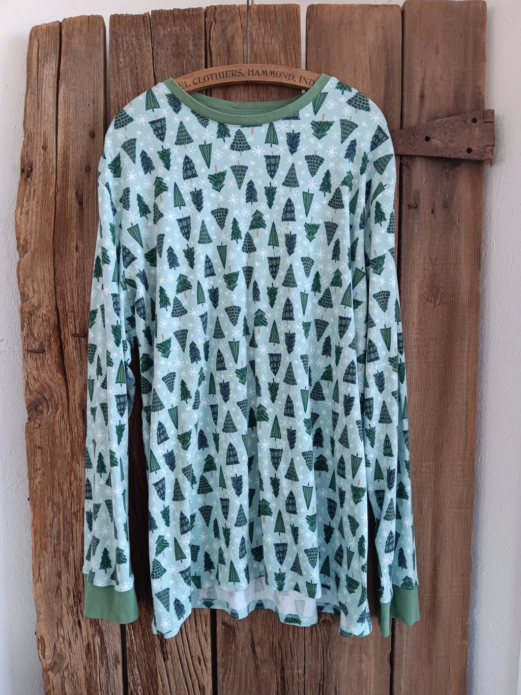 Lauren Conrad Mens Pajama Set Pine Trees 2 Pc Knit Sleepwear 2XLT Top Pants