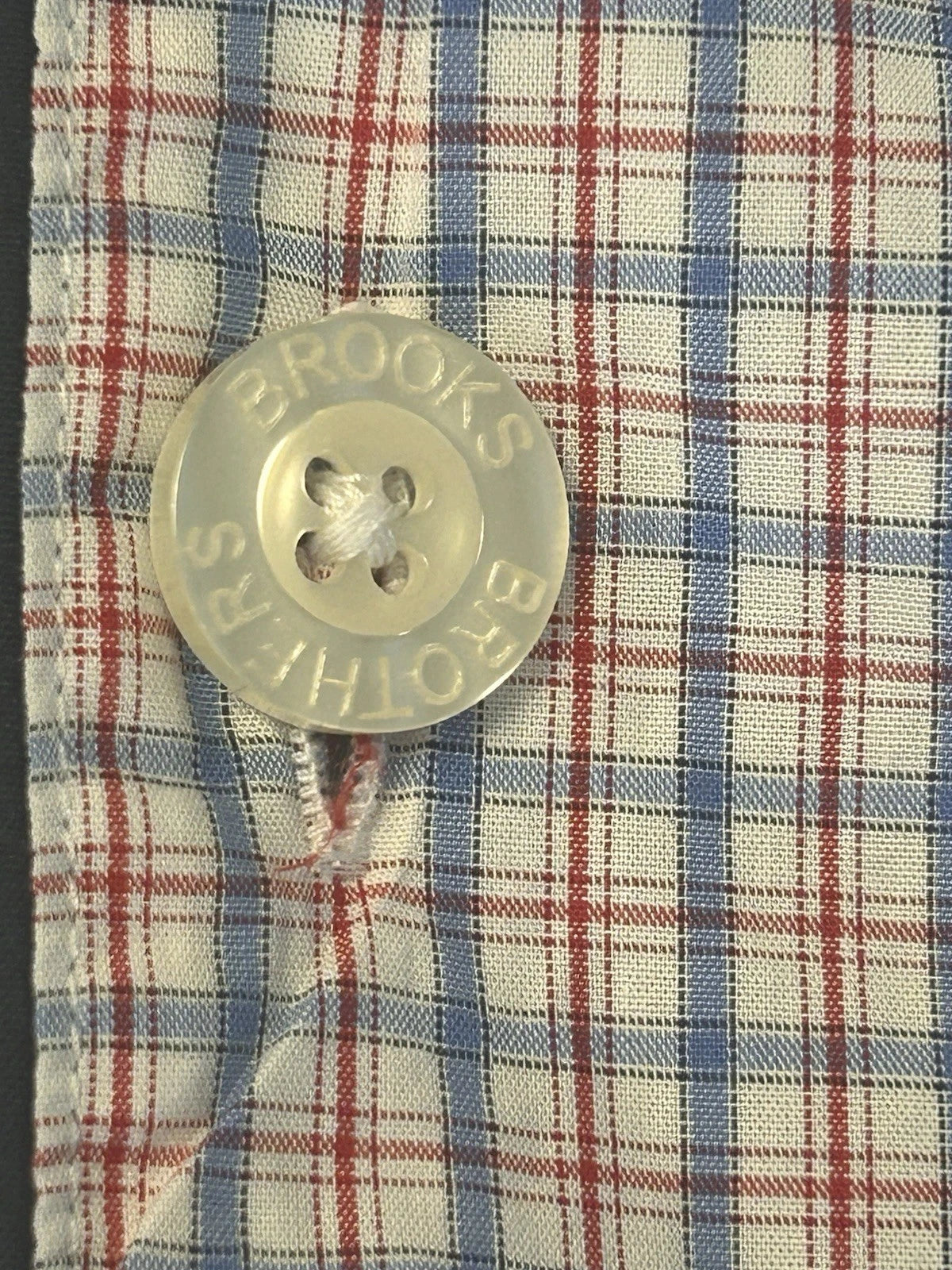 Brooks Brothers Plaid Blue White Red Plaid Pajamas Set Men's Size XL Cotton