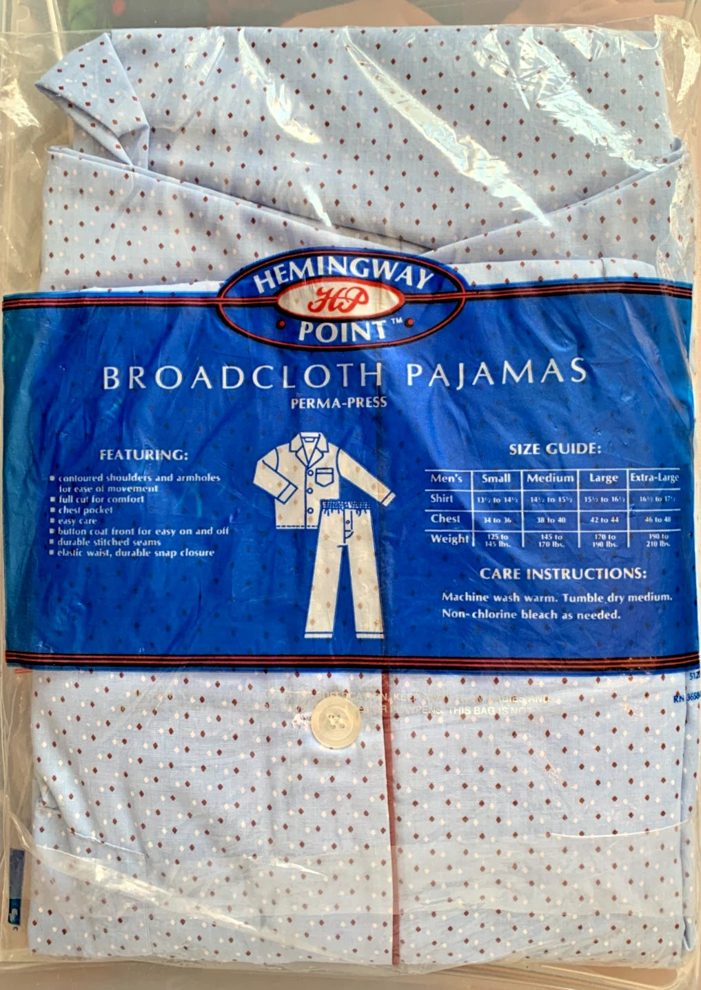 Men's NEW Hemingway Point 2-Piece Broadcloth Pajama Set - XL (46-48)