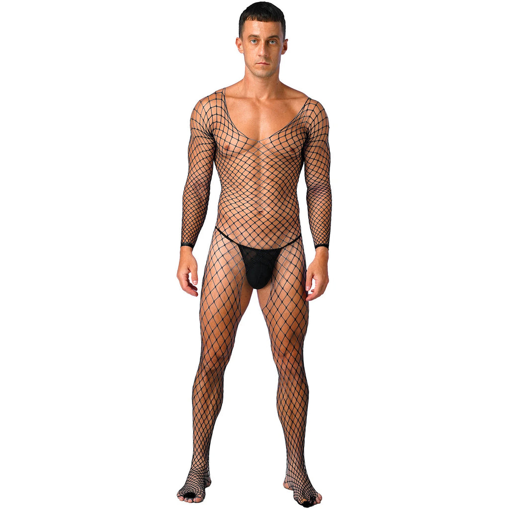 Mens Nightwear Satin Silk Pajama Set  long Sleeve and hat Sleepwear Nightgown