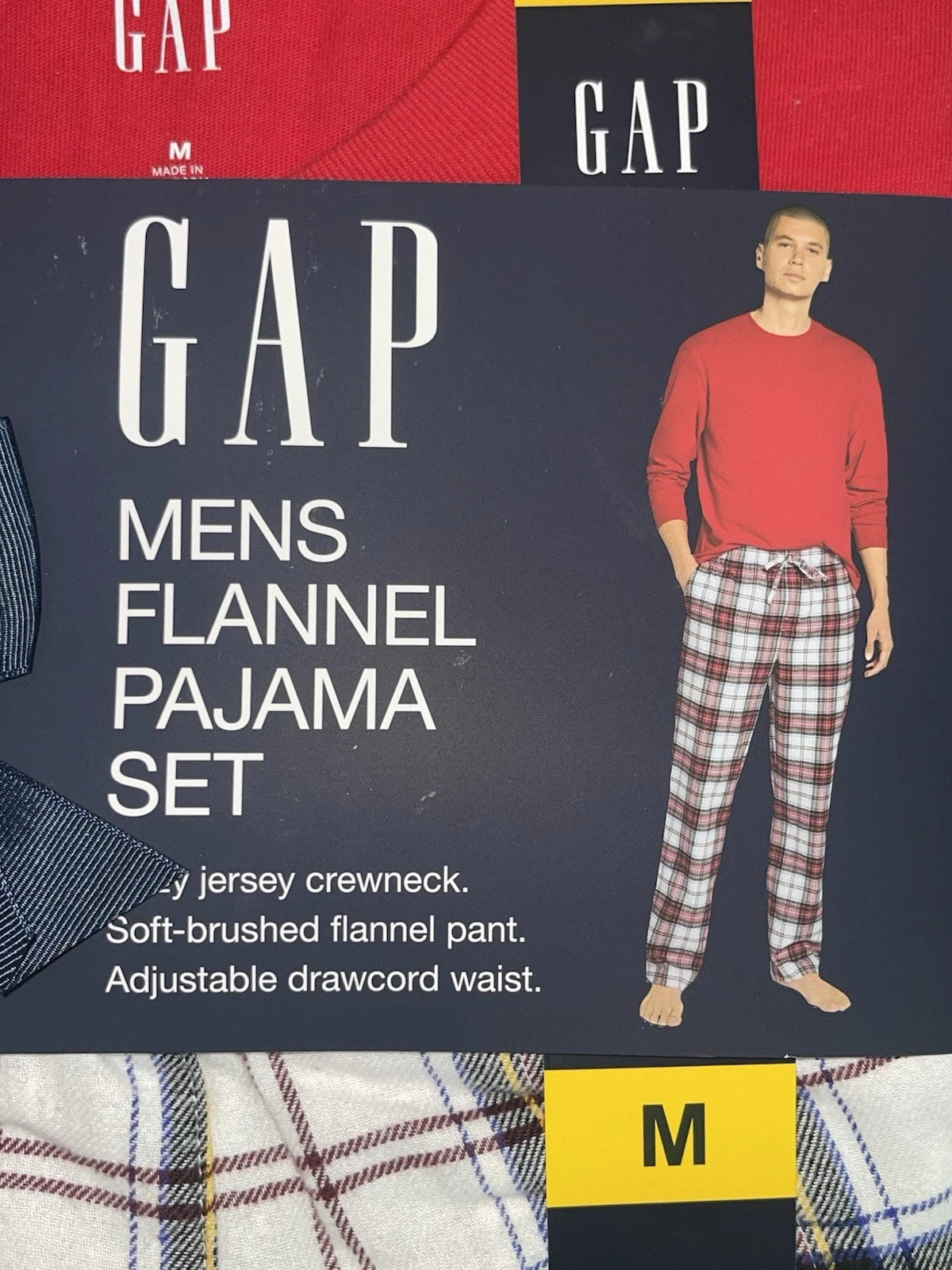 GAP MEN’S FLANNEL PAJAMA Set Size Medium Red Plaid