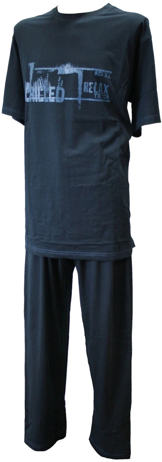 Espionage Relax Jersey Long Pyjamas Set Navy