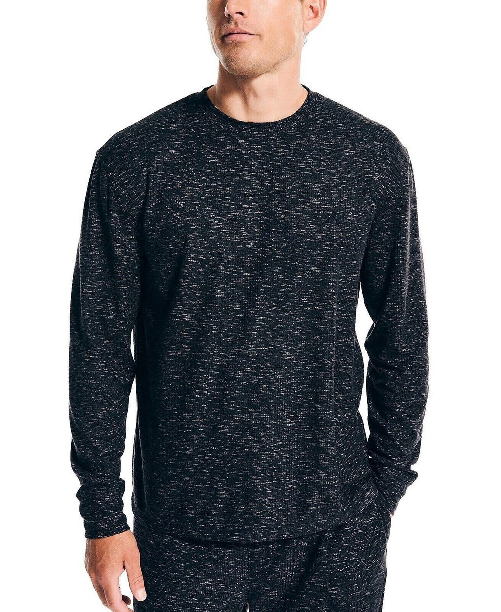 Nautica Men's Waffle Pajama Pant Set, Charcoal Heather | XL