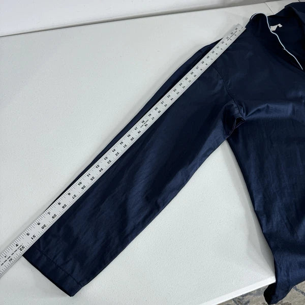 Frette Pajama Set Mens Large Blue 100% Cotton Made in Italy Sleepwear Lounge