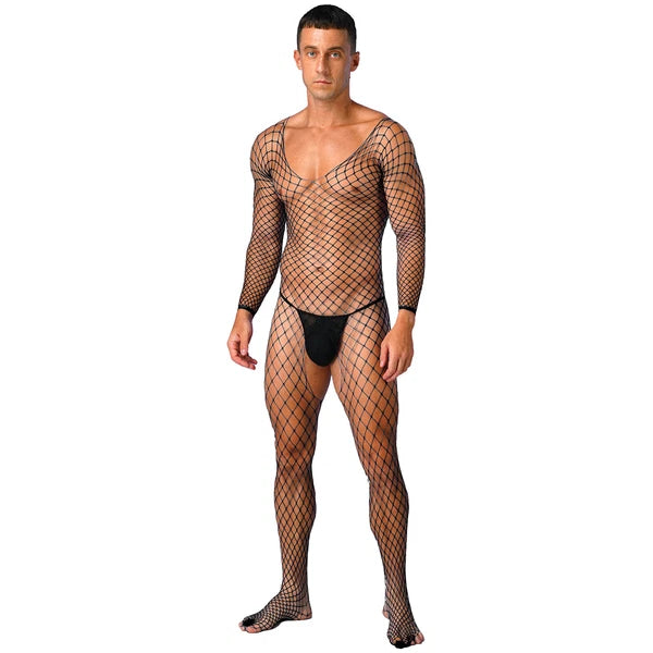 Mens Nightwear Satin Silk Pajama Set  long Sleeve and hat Sleepwear Nightgown