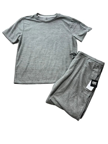 Frye Mens Gray Pajama Set XL Polyester Blend Shirt & Pants