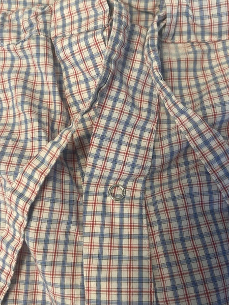 Brooks Brothers Plaid Blue White Red Plaid Pajamas Set Men's Size XL Cotton