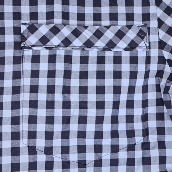 Majestic International Unisex Pajama Top And Short Set Size Small Blue Plaid