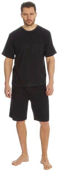 Cargo Bay Mens Short Sleeve Lounge Set with Contrast Stripe