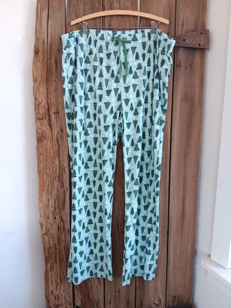 Lauren Conrad Mens Pajama Set Pine Trees 2 Pc Knit Sleepwear 2XLT Top Pants