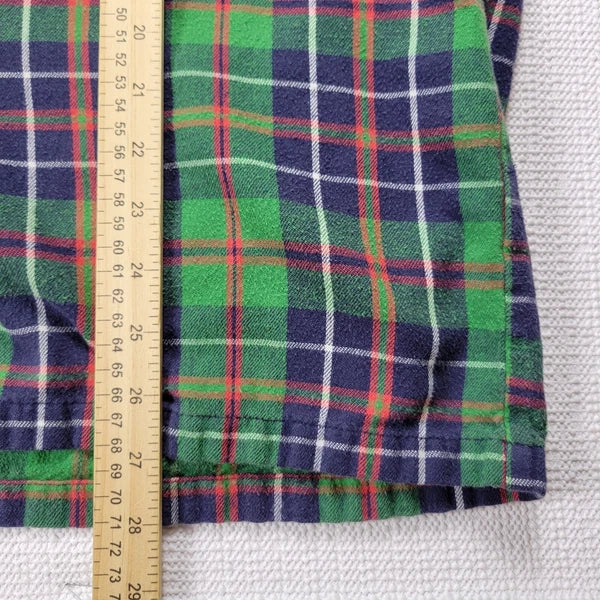 LL Bean Flannel Pajama Sleepwear Set Green Tartan Plaid Mens Size XL-Reg Cotton