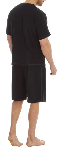 Cargo Bay Mens Short Sleeve Lounge Set with Contrast Stripe
