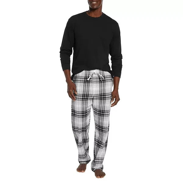 Gap Men's Flannel Pajama Set Size XS True Black Plaid