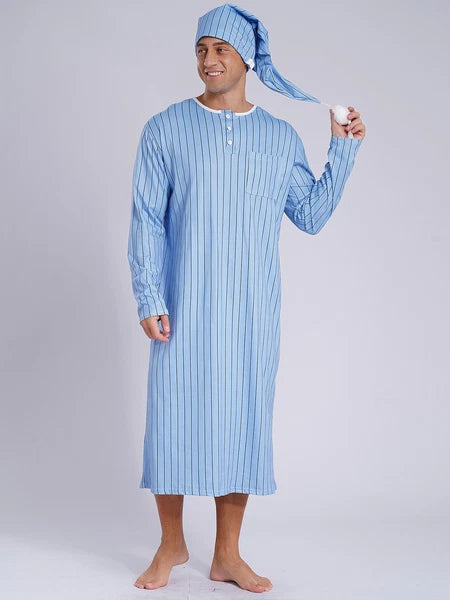 Mens Nightgowns Saudi Nightwear Plaid Pajamas Nightshirt Loungewear Sleeping Up