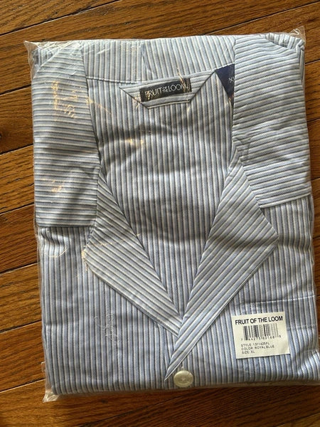 Fruit of the Loom Pajama Set Men's Size XL Blue, L.Blue, Check, and Stripe New