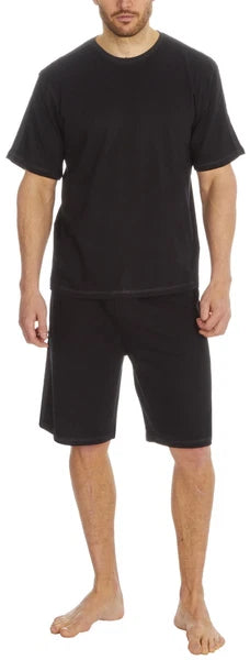 Cargo Bay Mens Short Sleeve Lounge Set with Contrast Stripe