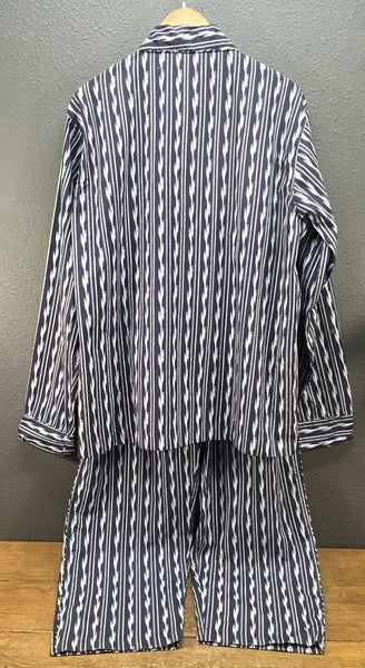 John Robshaw Pajama Set Set Men’s L Large Quality Southwest Blue Striped
