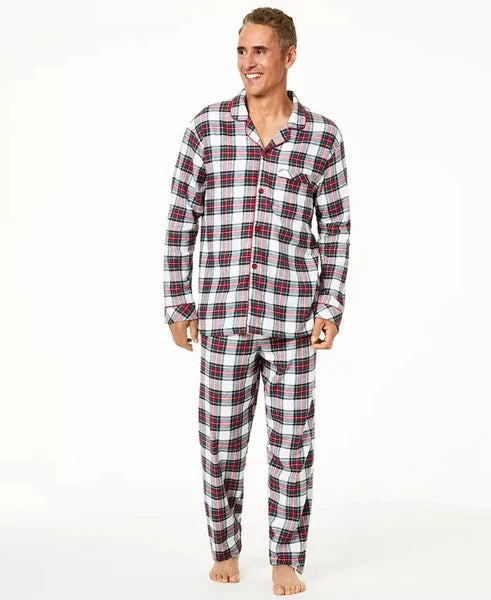 Family Pajamas Matching Men's Stewart Plaid Family Pajama Set sz SM