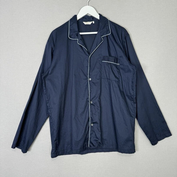 Frette Pajama Set Mens Large Blue 100% Cotton Made in Italy Sleepwear Lounge