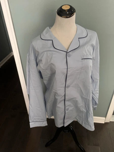 Vermont Country Store Men's Pajama Set in 100% Cotton Light  Blue, Size XL NWOT