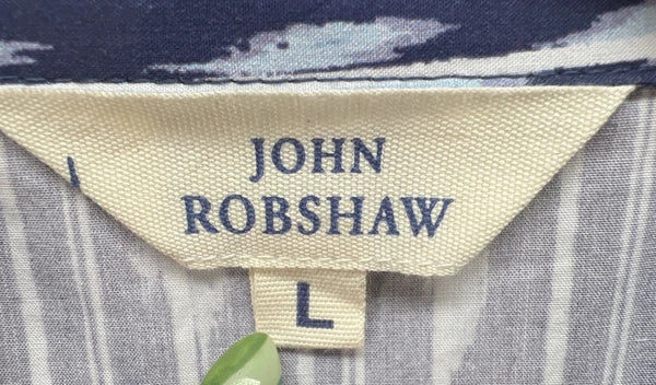 John Robshaw Pajama Set Set Men’s L Large Quality Southwest Blue Striped