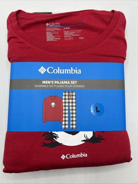 Columbia Men's Bear Pajama Set Pants and Shirt Men's Size Large New