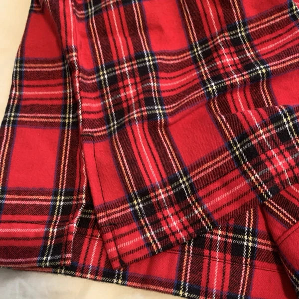 Lanz of Salzburg RED TARTAN PLAID 100% Cotton FLANNEL Men'x XL Pajama Set NWOT