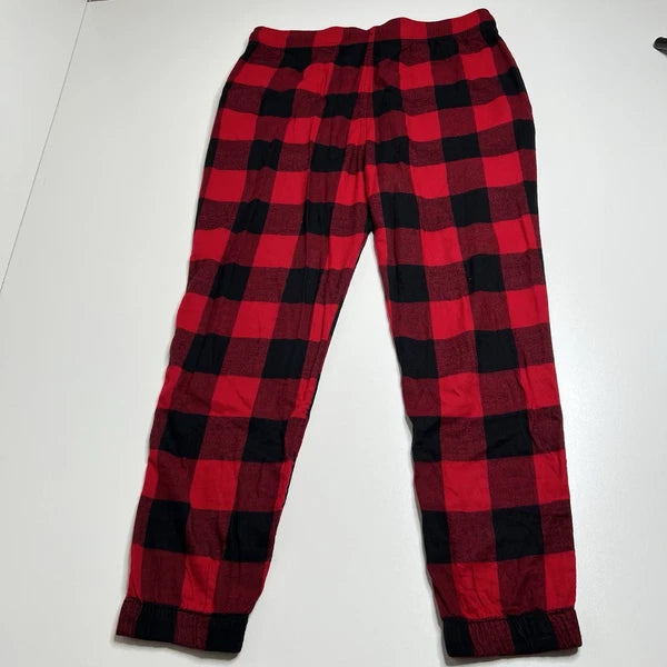 Hollister Mens Pajama Set - Pants and T-Shirt - Red, Black - Size L