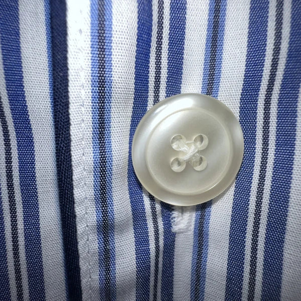 Brooks Brothers Pajama Set Men L Woven Votton Long Sleeve Blue Stripe