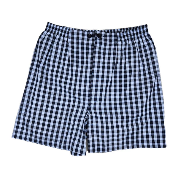 Majestic International Unisex Pajama Top And Short Set Size Small Blue Plaid