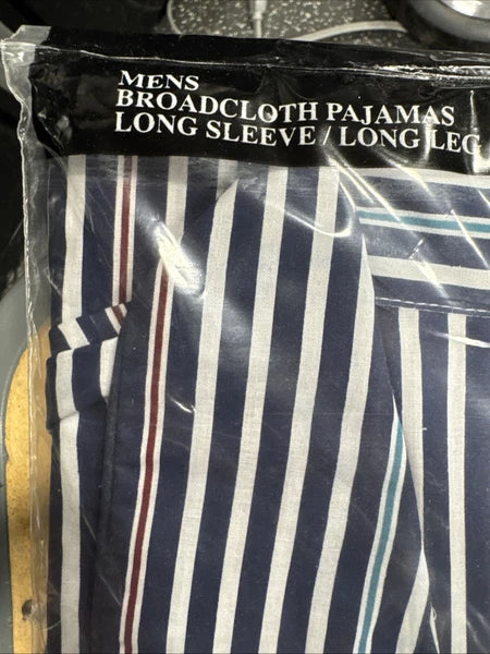 Knightsbridge Mens Algodon poly Two Piece Pajamas Xl nwt