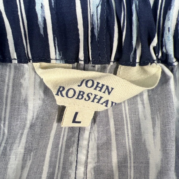 John Robshaw Pajama Set Set Men’s L Large Quality Southwest Blue Striped