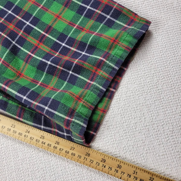 LL Bean Flannel Pajama Sleepwear Set Green Tartan Plaid Mens Size XL-Reg Cotton