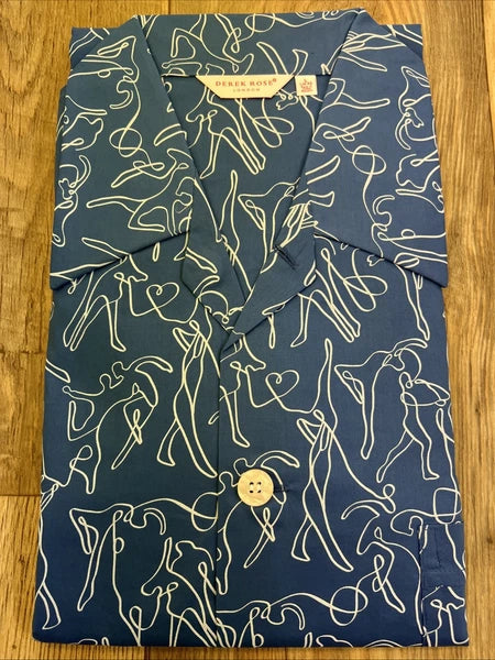 Mens Derek Rose Cotton Pyjamas Large/42”