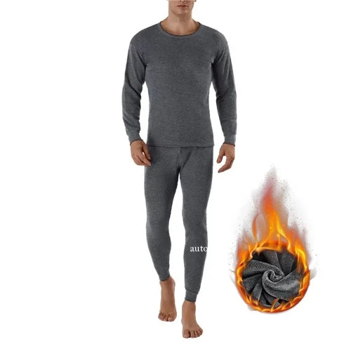Men Coral Fleece Pajamas Plaid Jacquard Cardigan 2PCS Leisure Flannel Nightwear