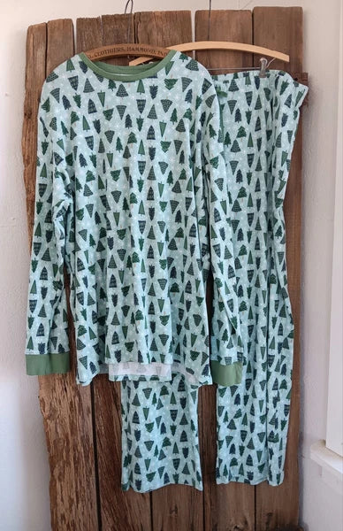 Lauren Conrad Mens Pajama Set Pine Trees 2 Pc Knit Sleepwear 2XLT Top Pants