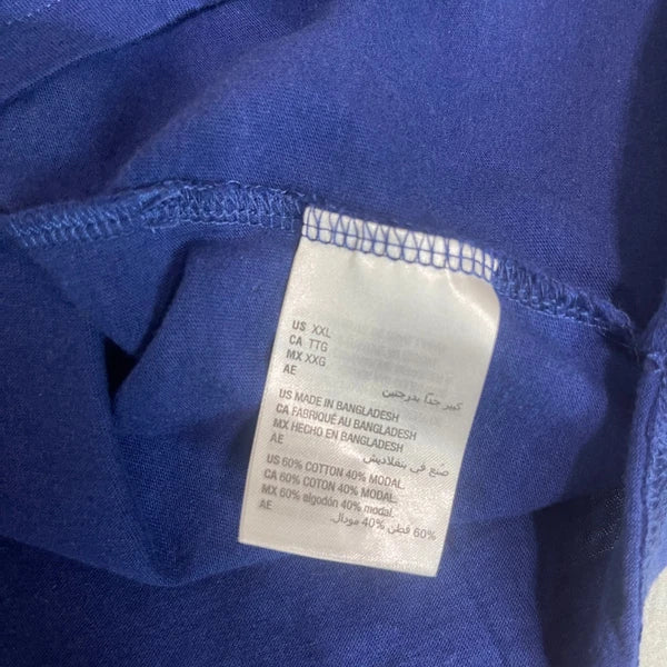 Club Room Men's Blue Cotton Short Sleeve Stretch Shirt Pajama Set XXL