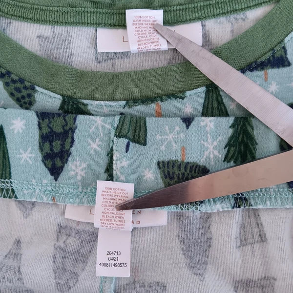 Lauren Conrad Mens Pajama Set Pine Trees 2 Pc Knit Sleepwear 2XLT Top Pants