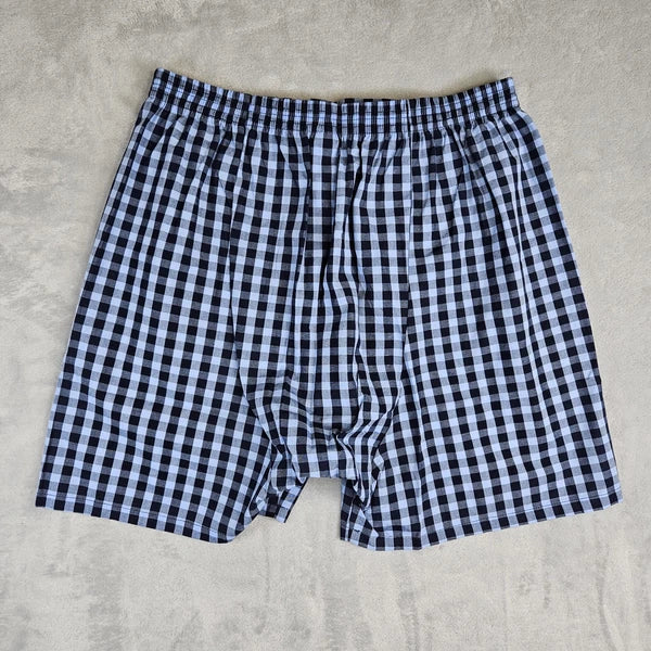 Majestic International Unisex Pajama Top And Short Set Size Small Blue Plaid
