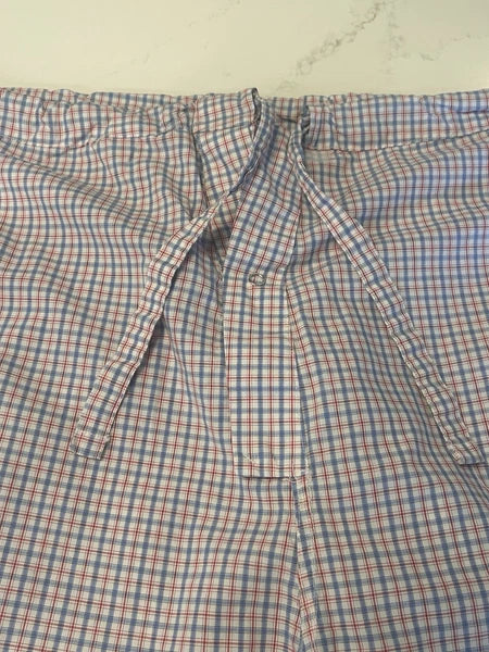 Brooks Brothers Plaid Blue White Red Plaid Pajamas Set Men's Size XL Cotton